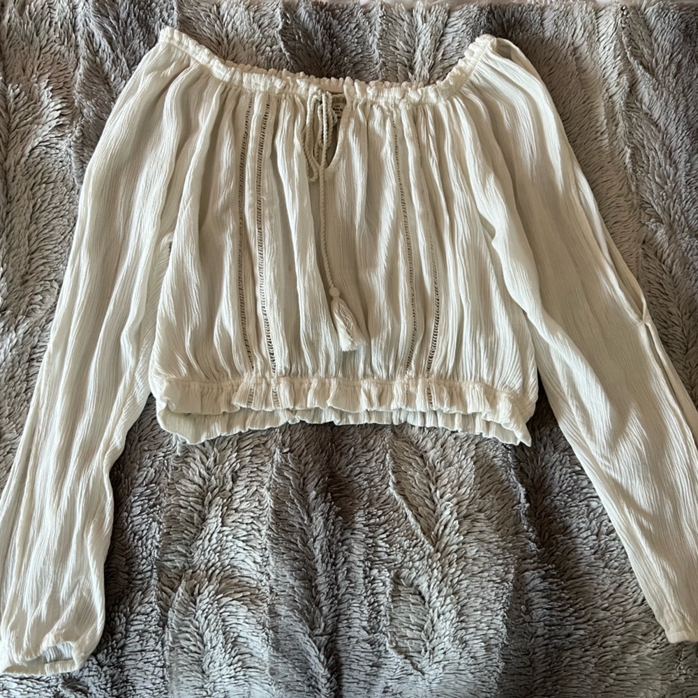 White Abercrombie Crop Top